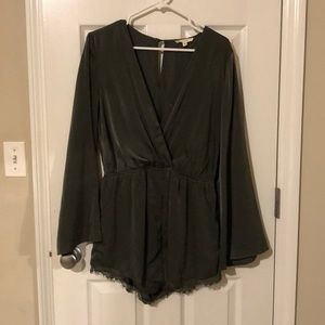 Khaki green romper from Blue Spero boutique